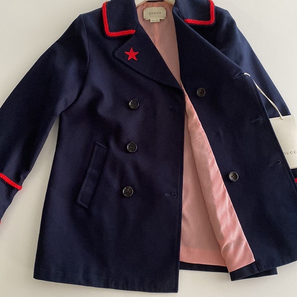 Gucci Coat Jacket Navy Blue New - Picture 8 of 13